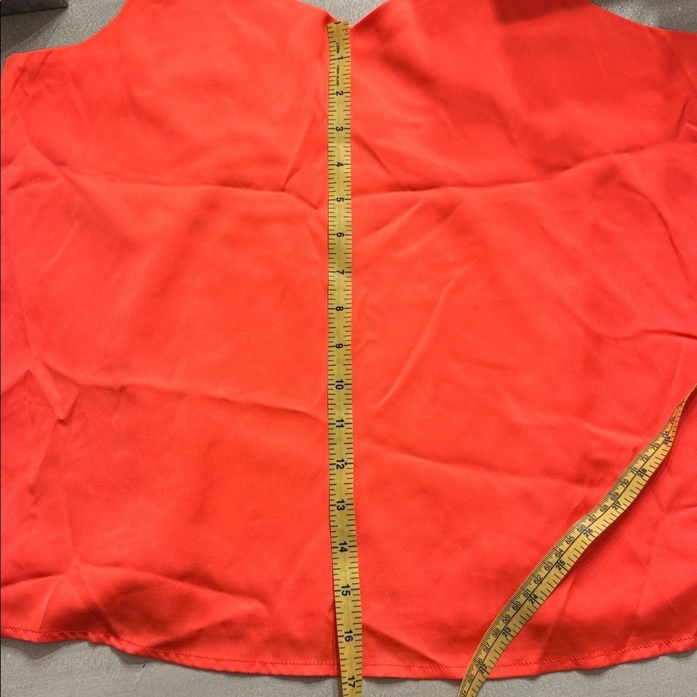 Skies Are Blue Bright Orange/Coral V-neck Camisole - Picture 8 of 8